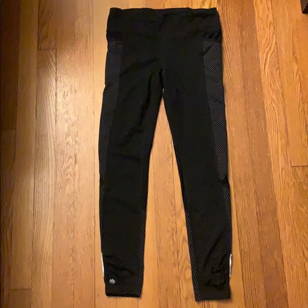 Athleta Dot be Free Reflective Accents leggings